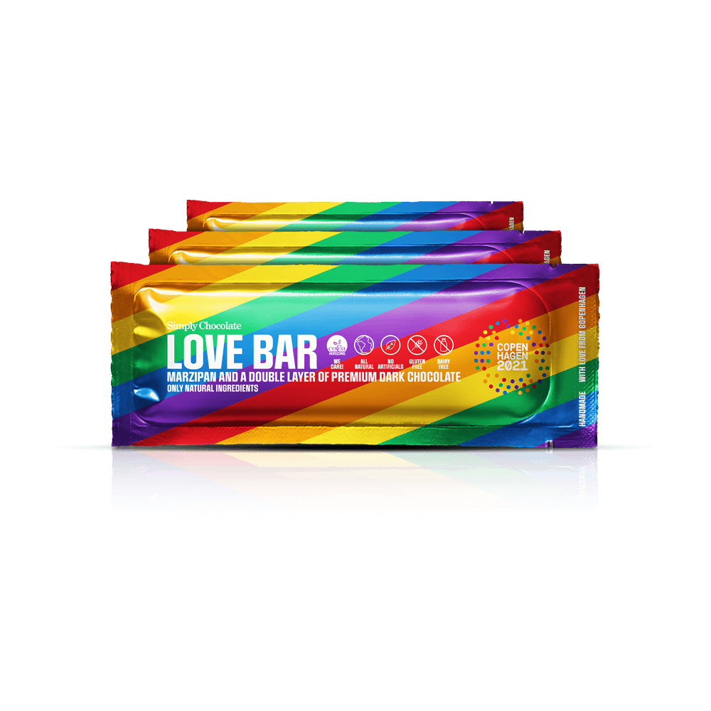 Love 12-pack | Marcipan og et dobbelt lag mørk chokolade
