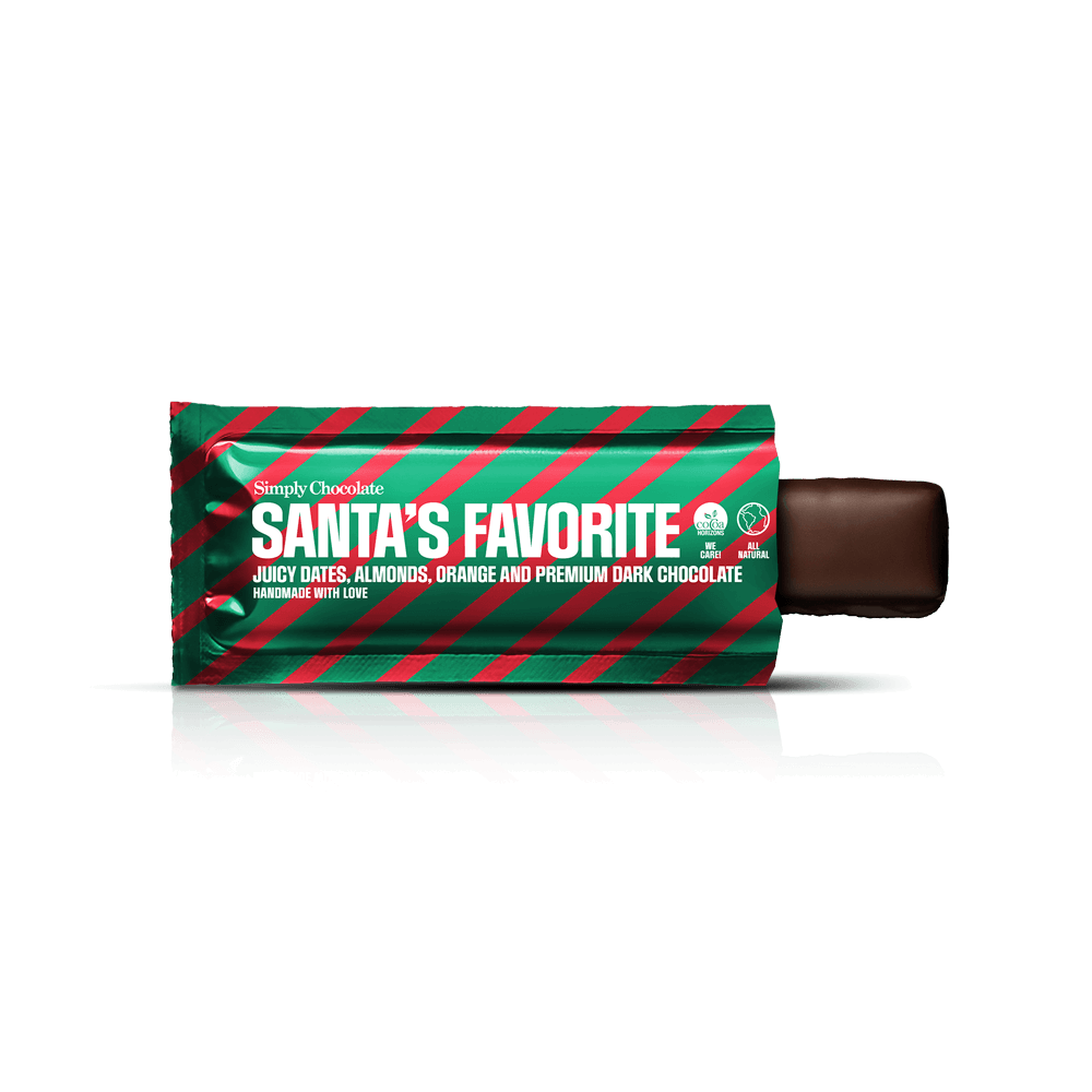 Santa's Favorite 12-pack | Dadler, mandler, appelsin og mørk chokolade