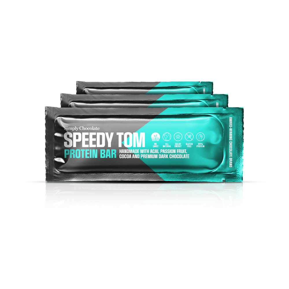Speedy Tom 12-Pack | Acai, kakao, passionsfrugt og mørk chokolade