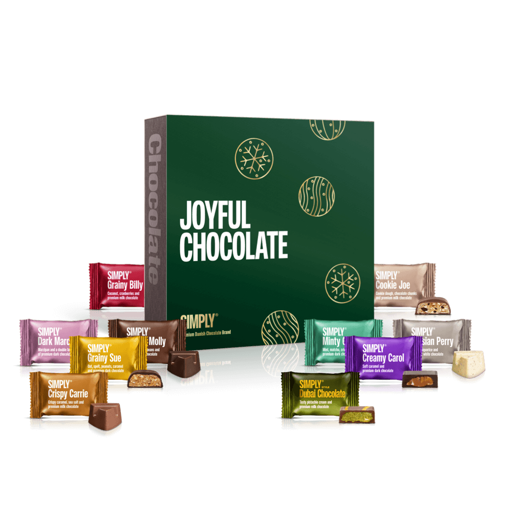 Chokolade Gaveæske 500g - Simply® Joyful Chocolate