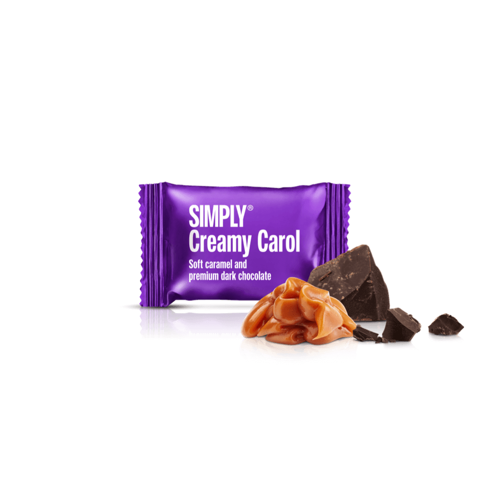Chokolade Bites kasse 75 stk - Simply® Creamy Carol