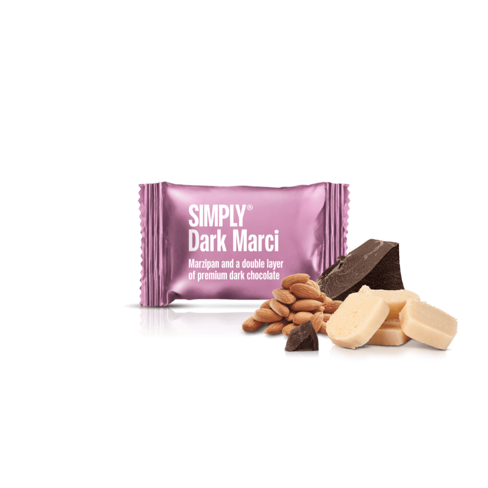 Chokolade Bites kasse 75 stk - Simply® Dark Marci