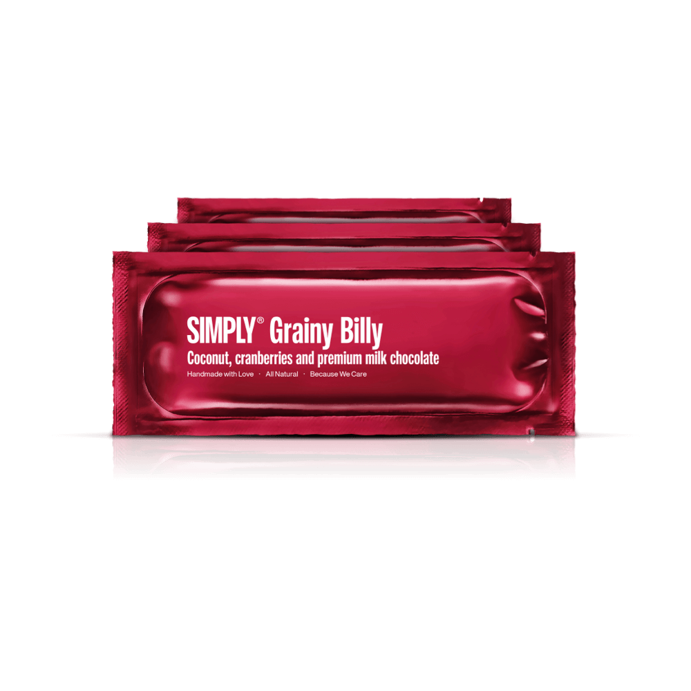 Grainy Billy 12-pack | Kokos, tranebær og mælkechokolade