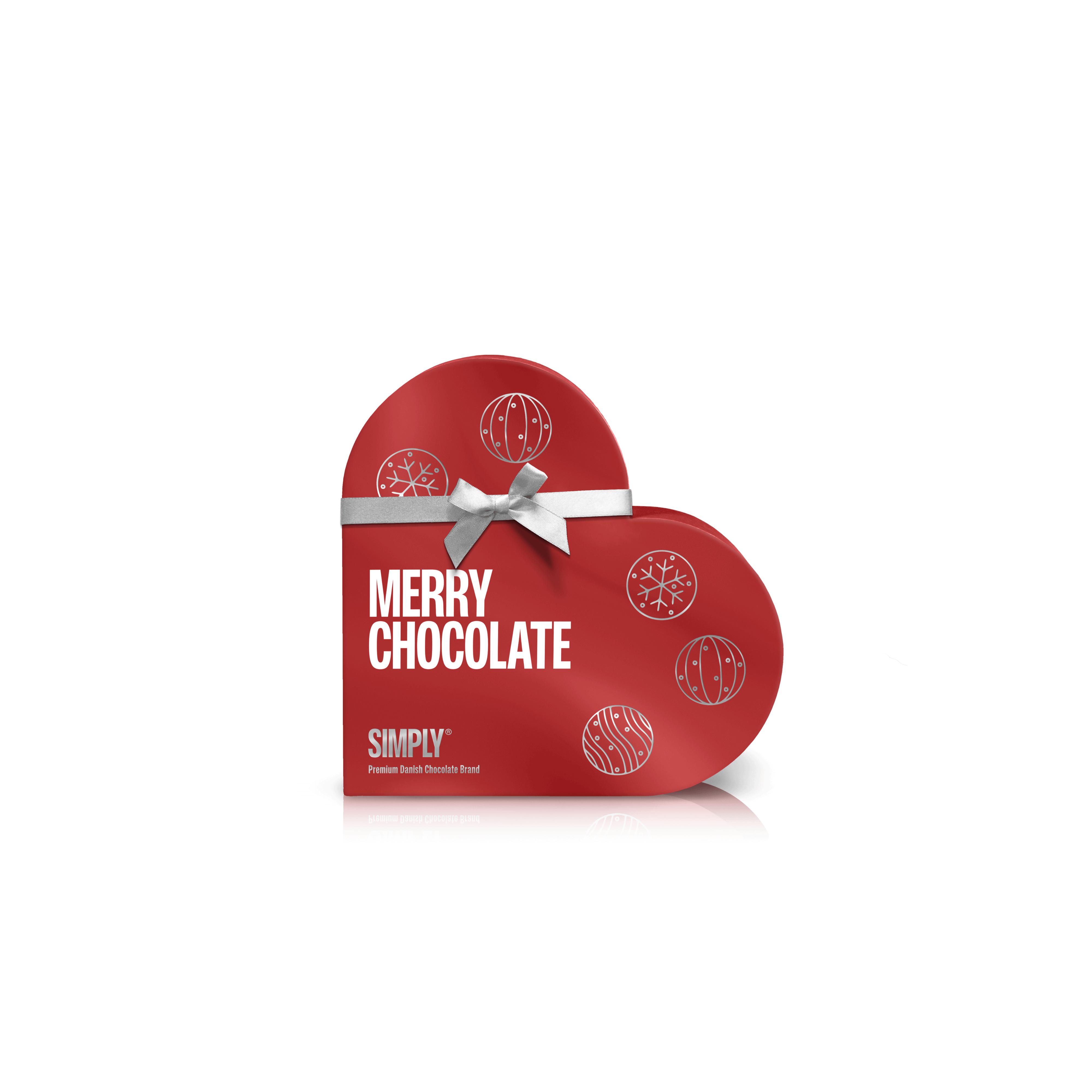 Chokolade gaveæske 200g - Simply® Merry Chocolate Heart