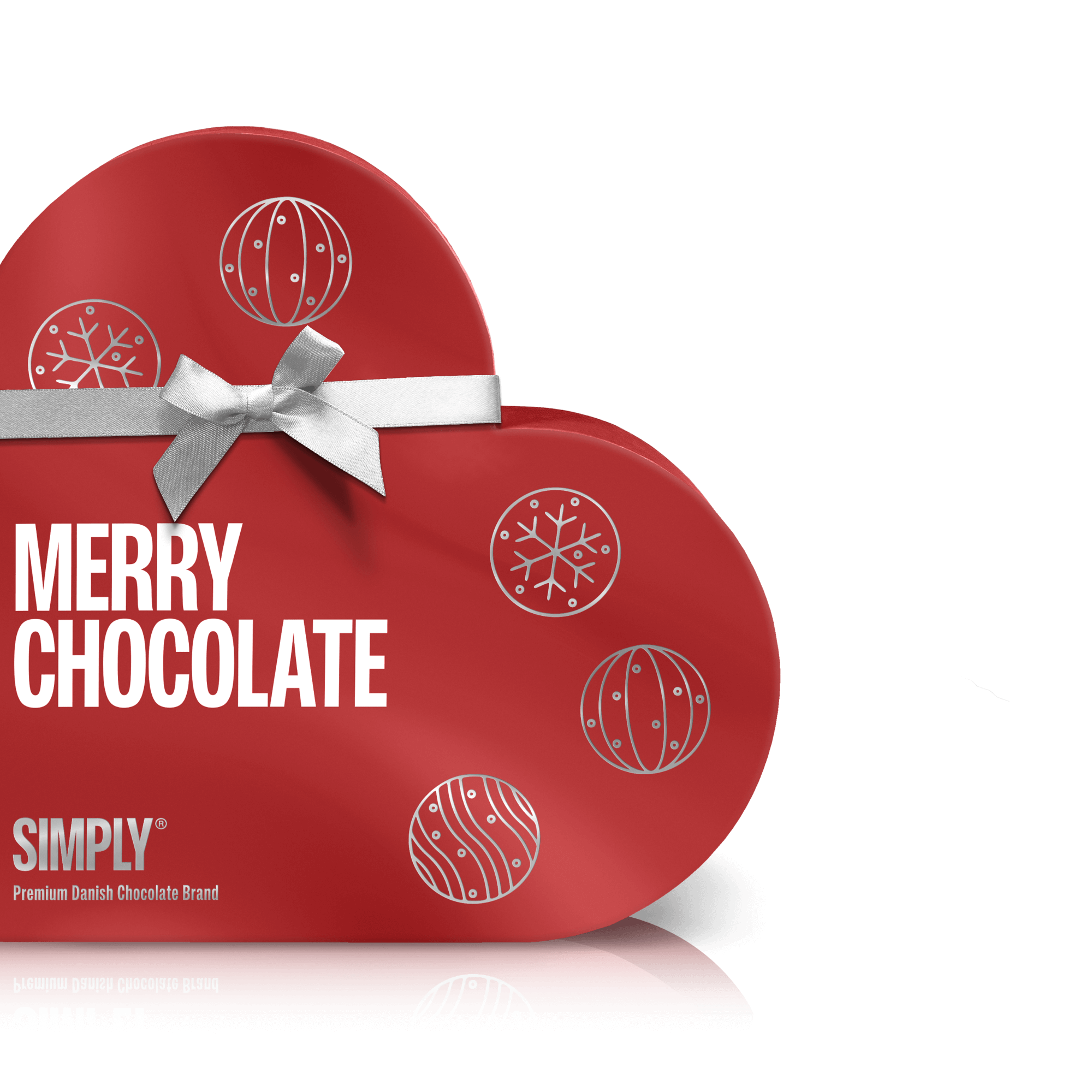 Chokolade gaveæske 200g - Simply® Merry Chocolate Heart