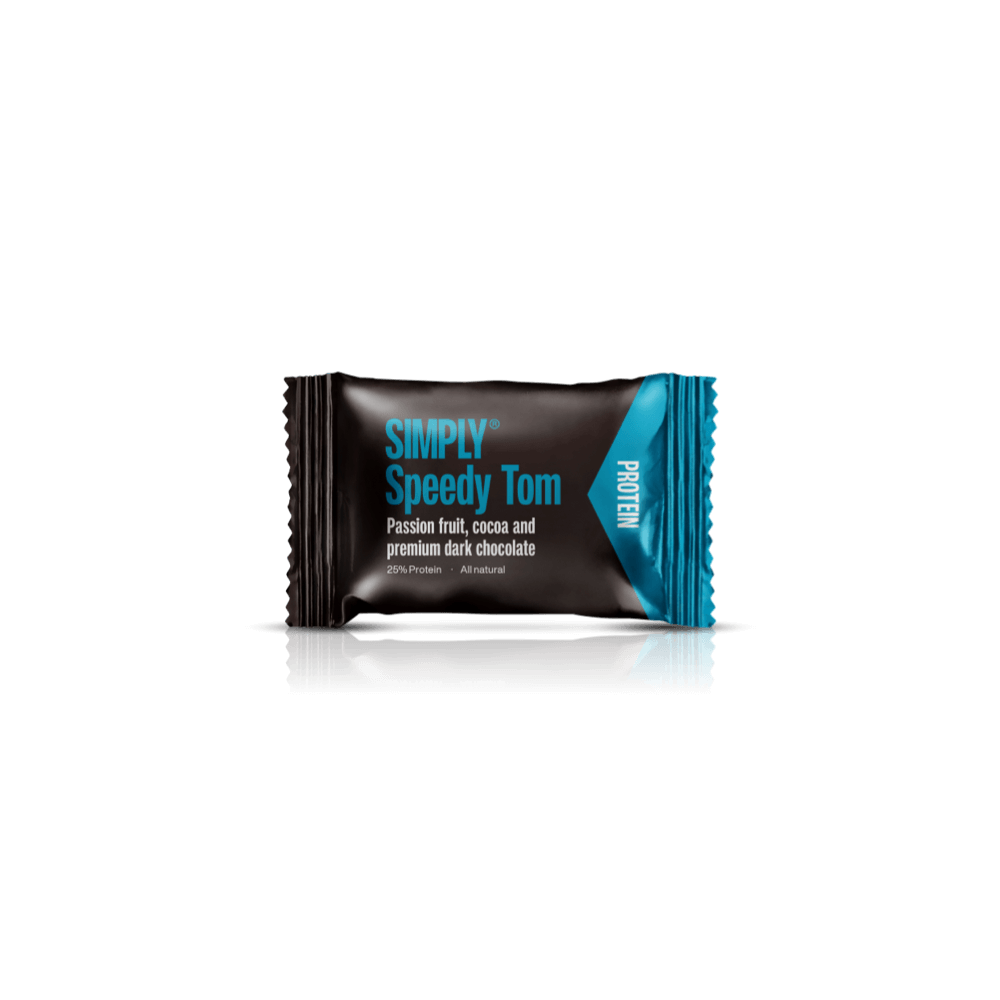 Protein bites - Kakao, Passionsfrugt & Chokolade | Simply® Speedy Tom - 75 stk.