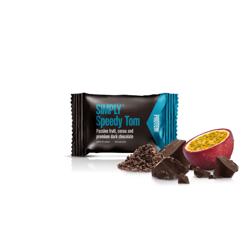 Protein bites - Kakao, Passionsfrugt & Chokolade | Simply® Speedy Tom - 75 stk.