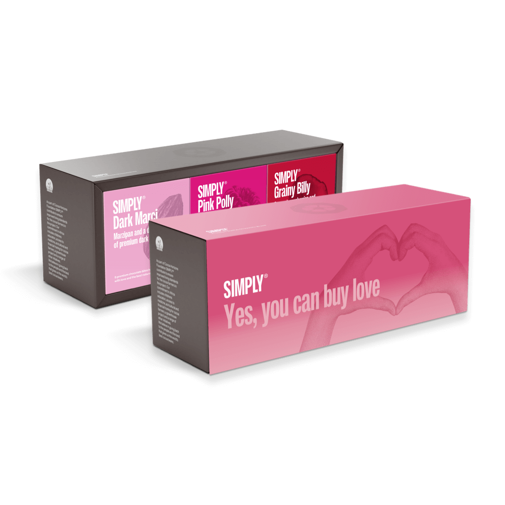 Yes you can buy love - Gaveæske m. 3 stk. Cubes | Dark Marci, Grainy Billy, Pink Polly