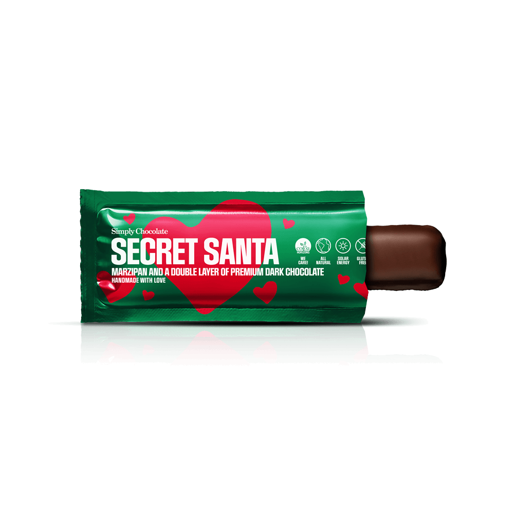 Simply® Secret Santa | Marcipan og et tykt lag mørk chokolade - Chocolate Bars - Simply®