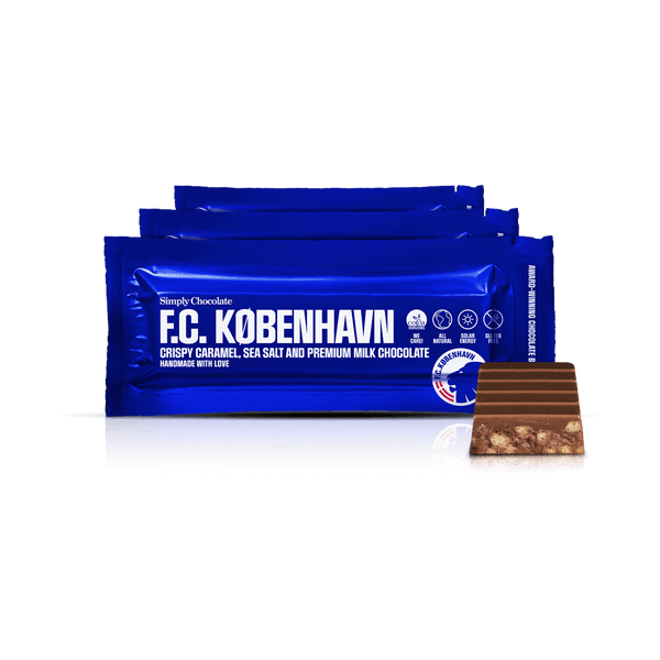 FCK chokoladebar 12-pack | Knasende karamel, havsalt og premium mælkechokolade