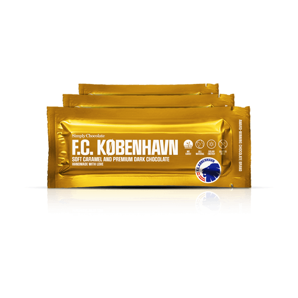 FCK guldbar 12-pack | Blød karamel og premium mørk chokolade