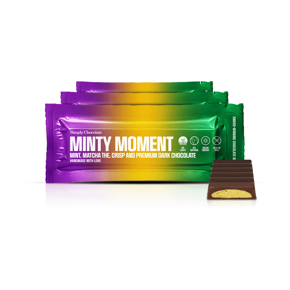 Minty Moment 12-pack | Mint, matcha the, crisp og mørk chokolade