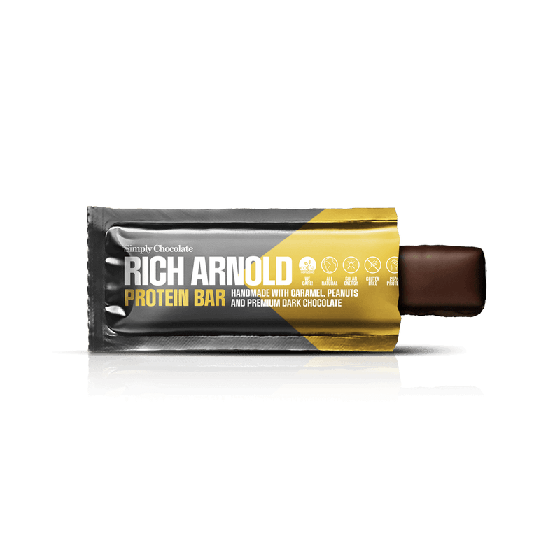 Rich Arnold 12 Pack | Proteinbar med karamel, peanuts og premium mørk chokolade
