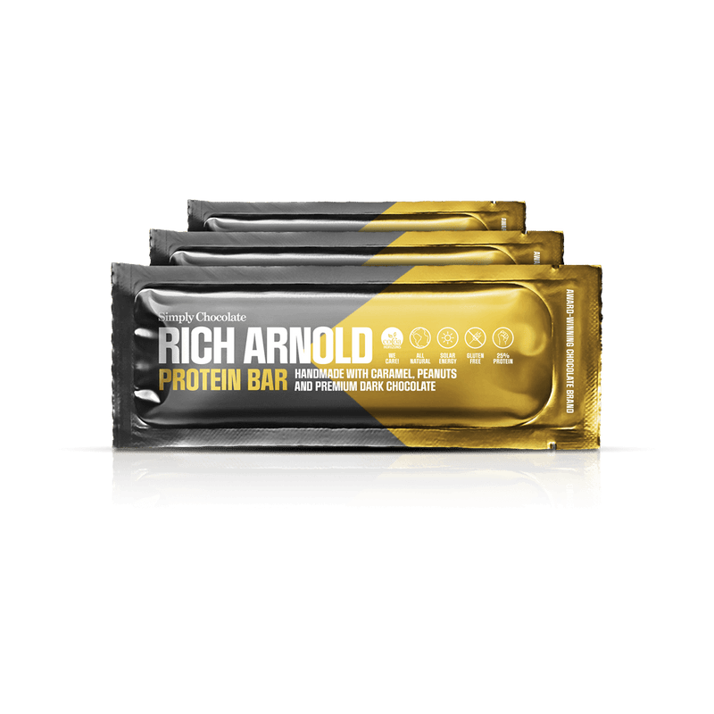 Rich Arnold 12 Pack | Proteinbar med karamel, peanuts og premium mørk chokolade