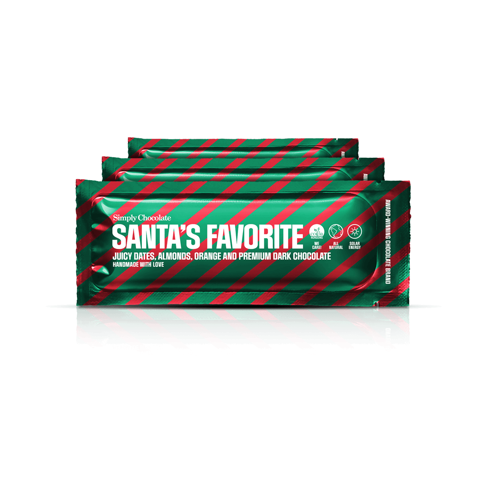 Santa's Favorite 12-pack | Dadler, mandler, appelsin og mørk chokolade