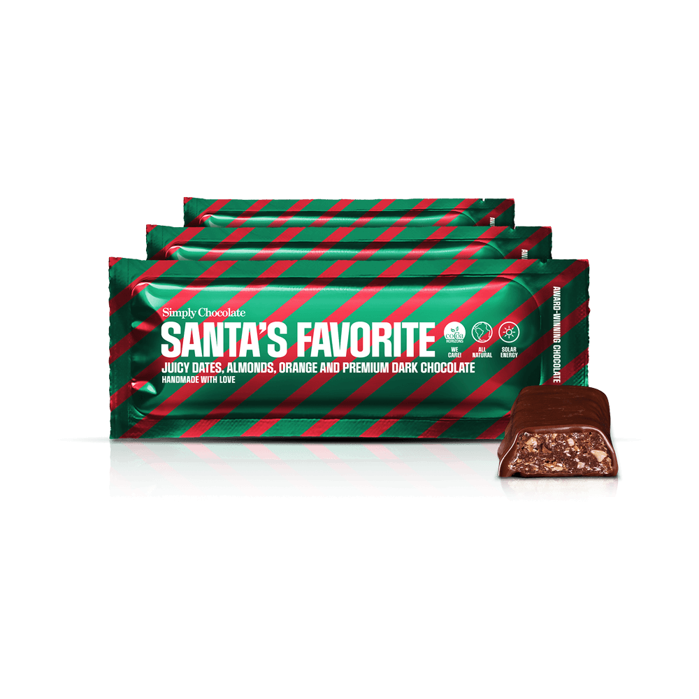 Santa's Favorite 12-pack | Dadler, mandler, appelsin og mørk chokolade