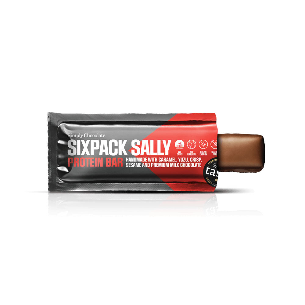 Sixpack Sally 12-Pack | Karamel, yuzu, sesam og mælkechokolade