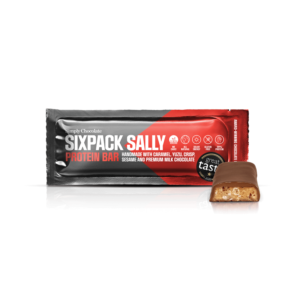 Sixpack Sally | Karamel, yuzu, sesam og mælkechokolade