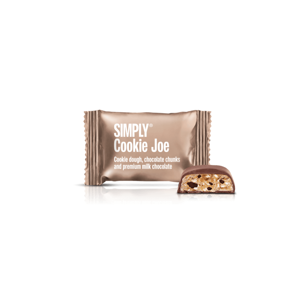 Simply® Cookie Joe - 75 Bites | Cookie dough, chokolade chunks og premium mælkechokolade