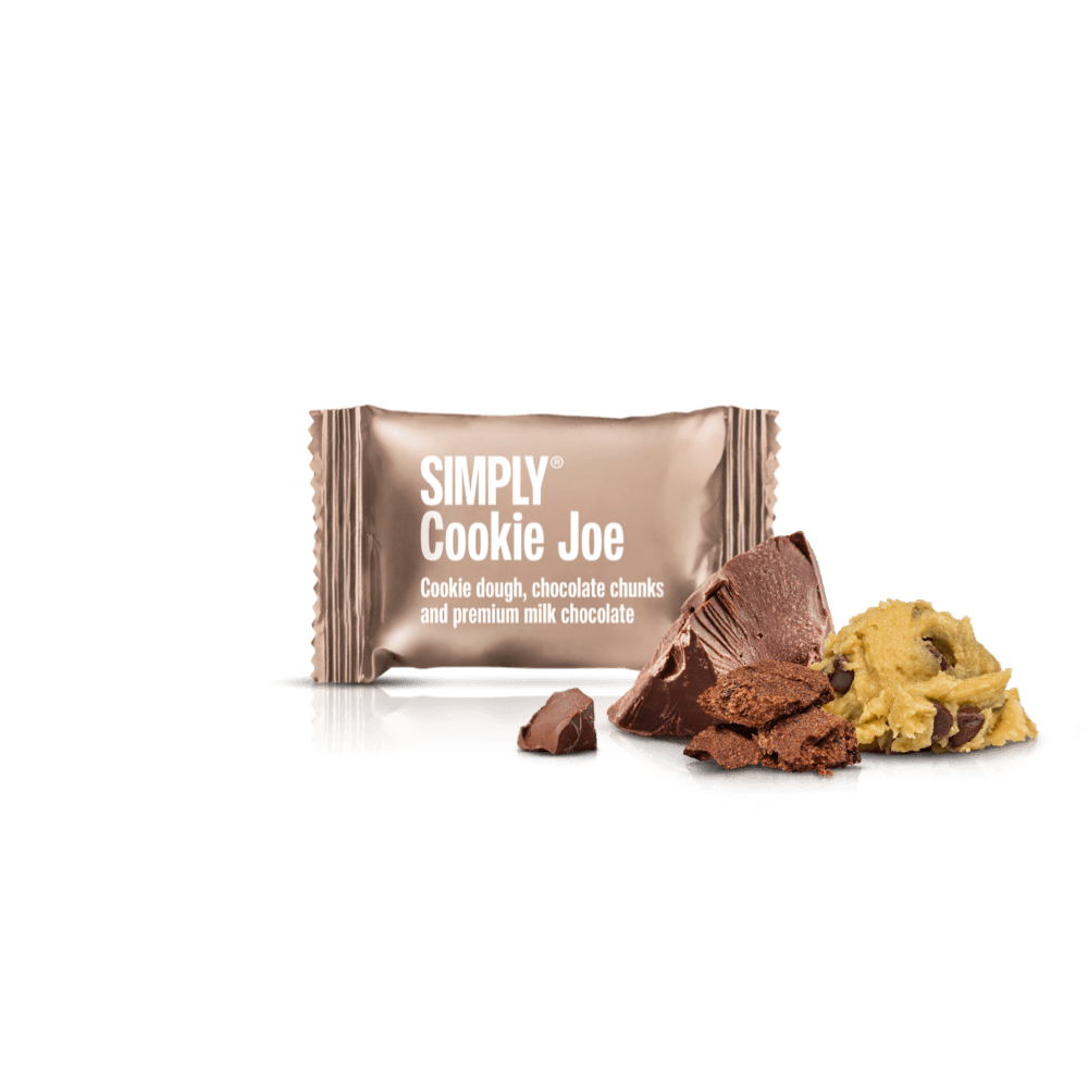 SIMPLY Cookie Joe - 75 stk. box | Cookie dough, chokolade chunks og mælkechokolade