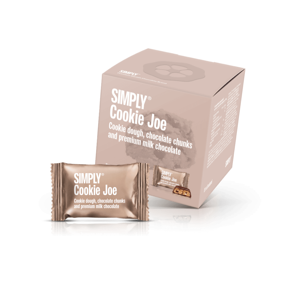 Simply® Cookie Joe - Cube med bites | Cookie dough, chokolade chunks og premium mælkechokolade