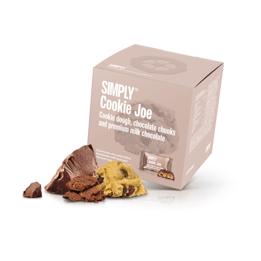 Simply® Cookie Joe - Cube med bites | Cookie dough, chokolade chunks og premium mælkechokolade