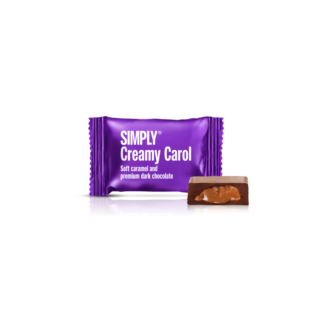 Creamy Carol - Cube med bites | Blød karamel og mørk chokolade