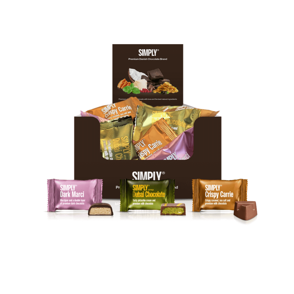 Chokolade Bites mix kasse 75 stk - Favorite Mix