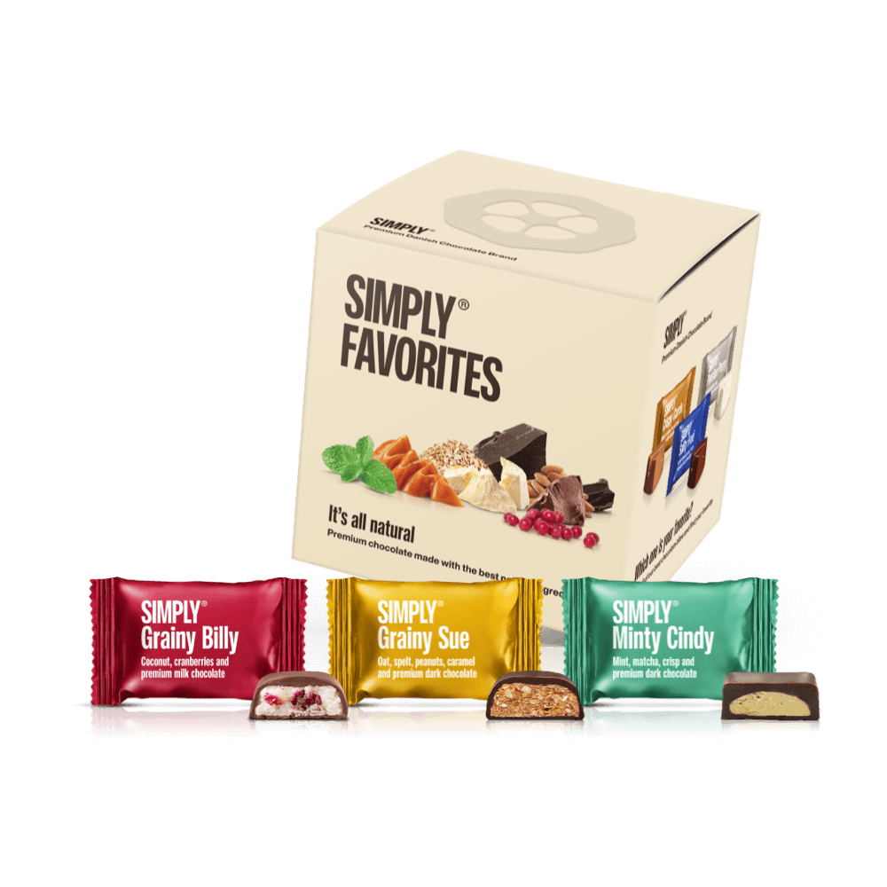Simply® Favorites - Gaveæske med 9 bites | Smag vores favoritter