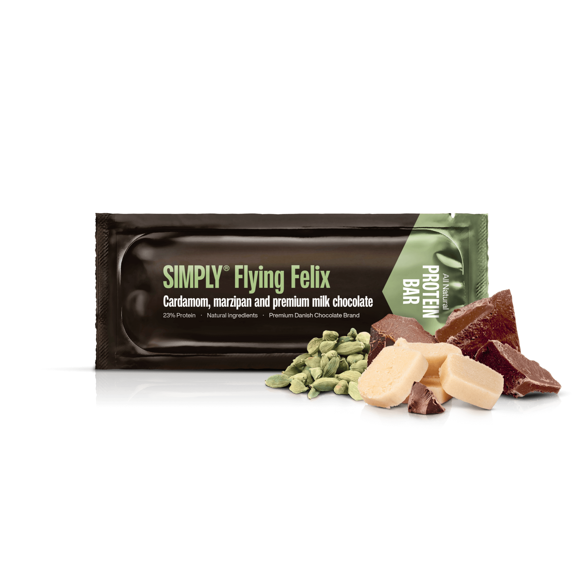 Chokolade Proteinbar kasse 30 stk - Simply® Flying Felix