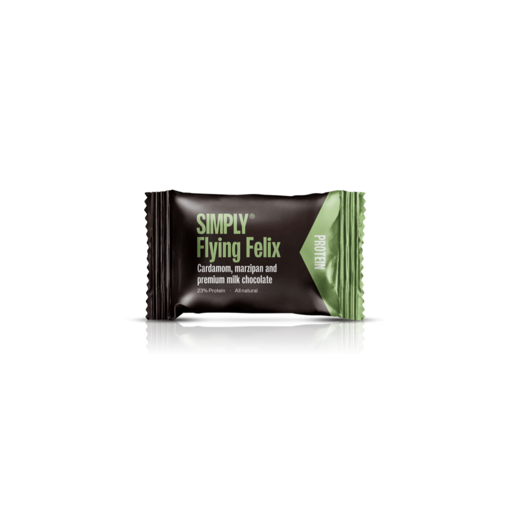 Chokolade protein Bites kasse 75 stk - Simply® Flying Felix