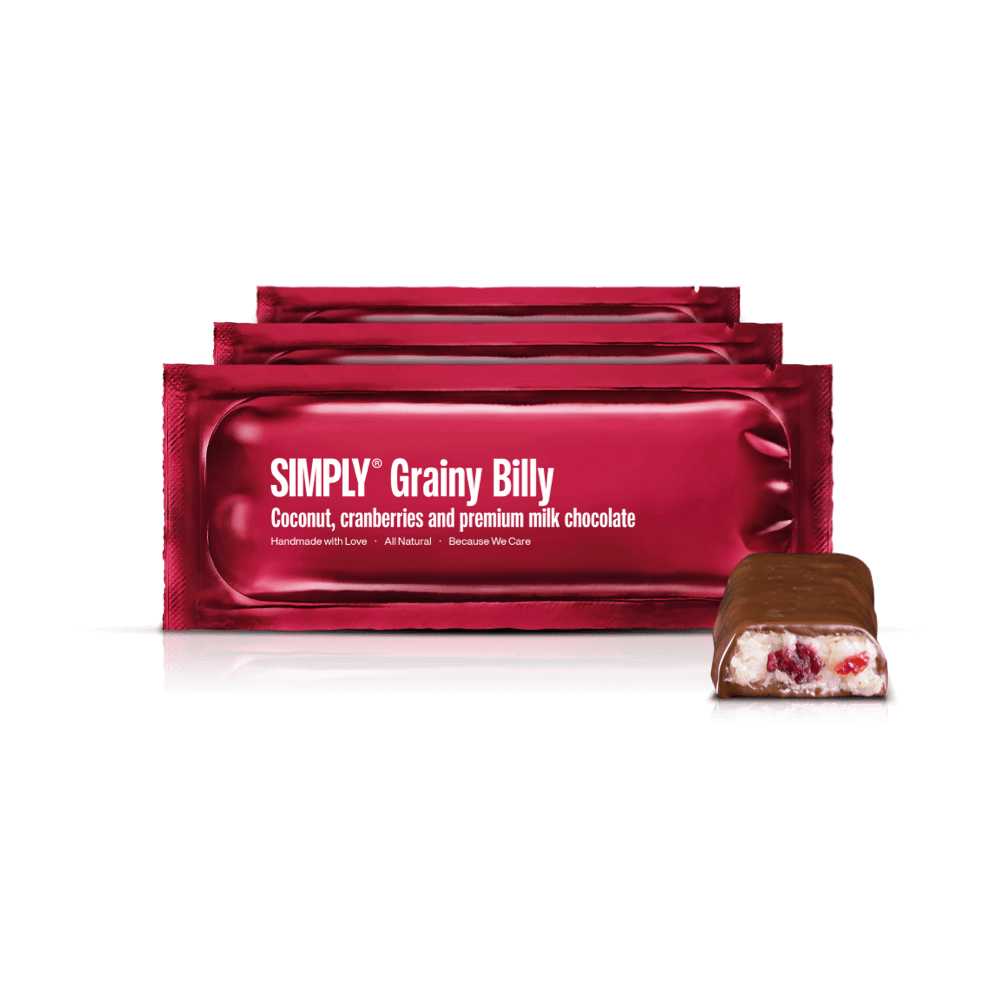 Grainy Billy 12-pack | Kokos, tranebær og mælkechokolade