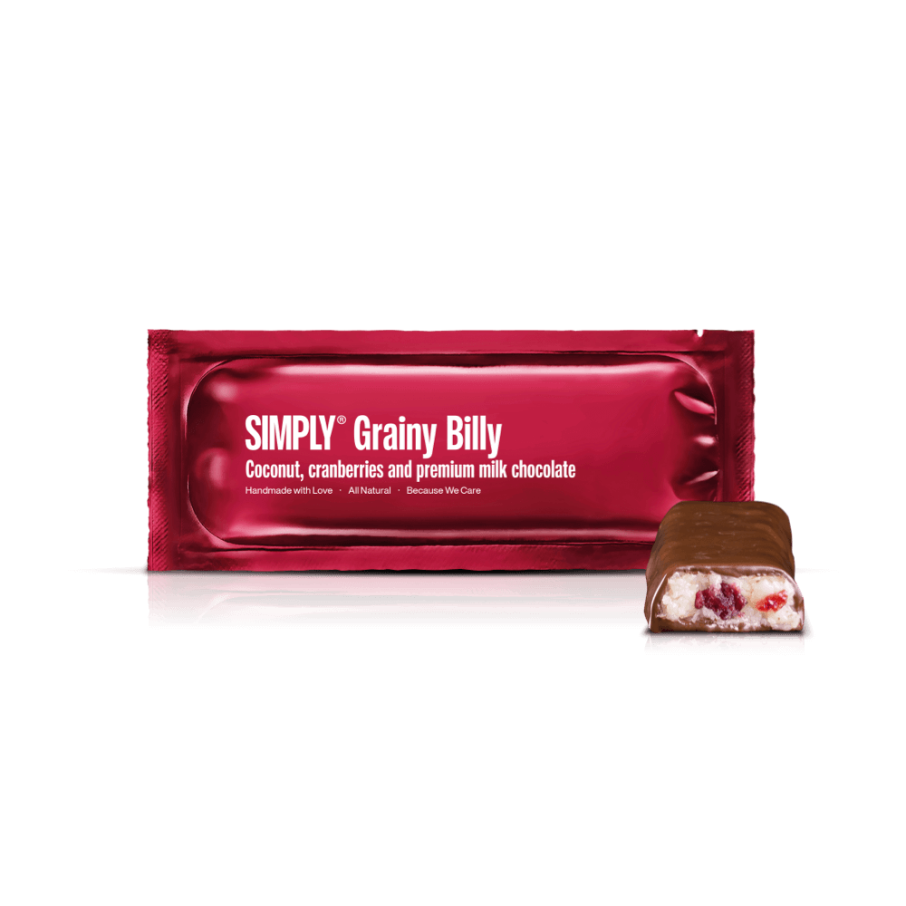Grainy Billy | Kokos, tranebær og mælkechokolade