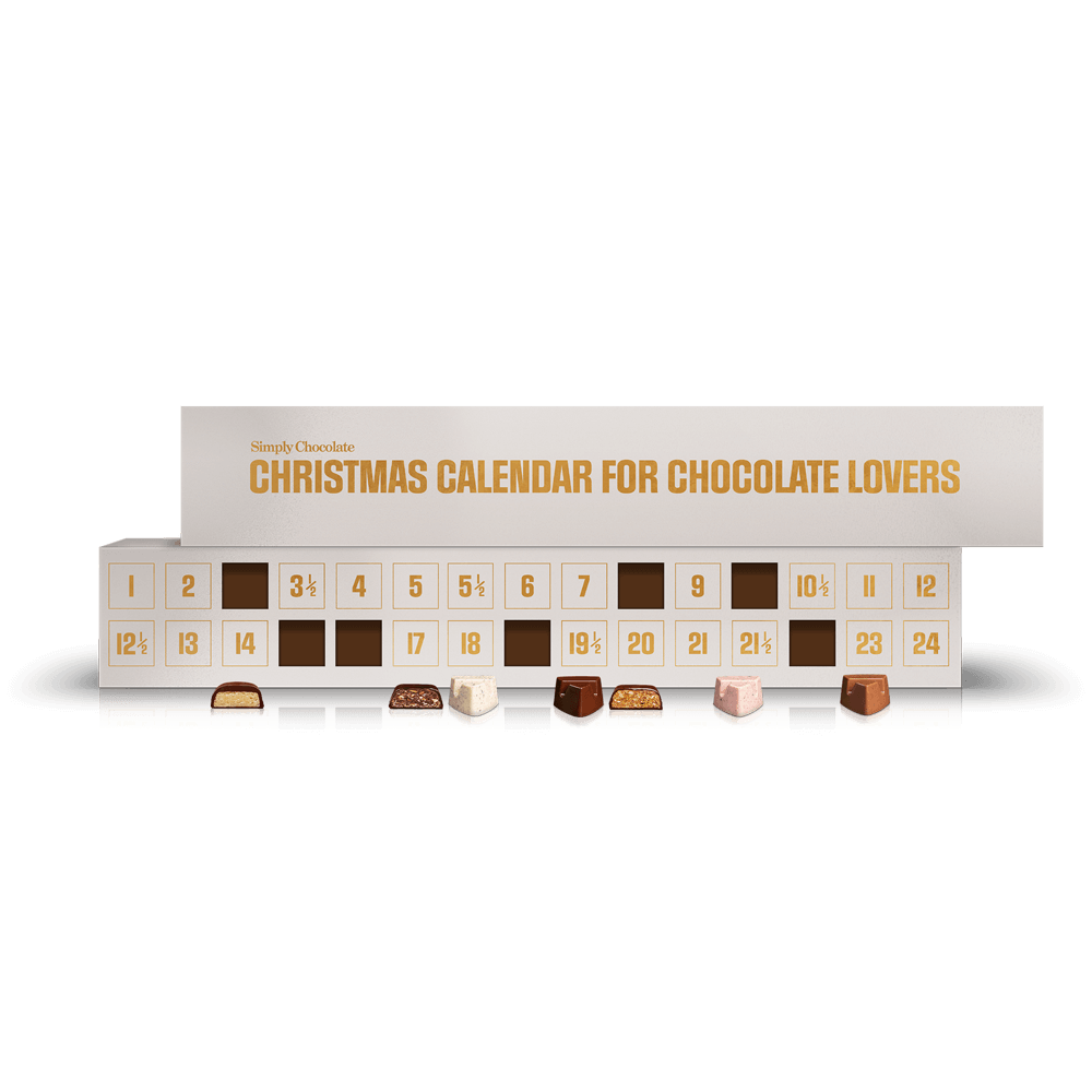 Perlemor chokoladejulekalender | 30 låger med premium chokolade
