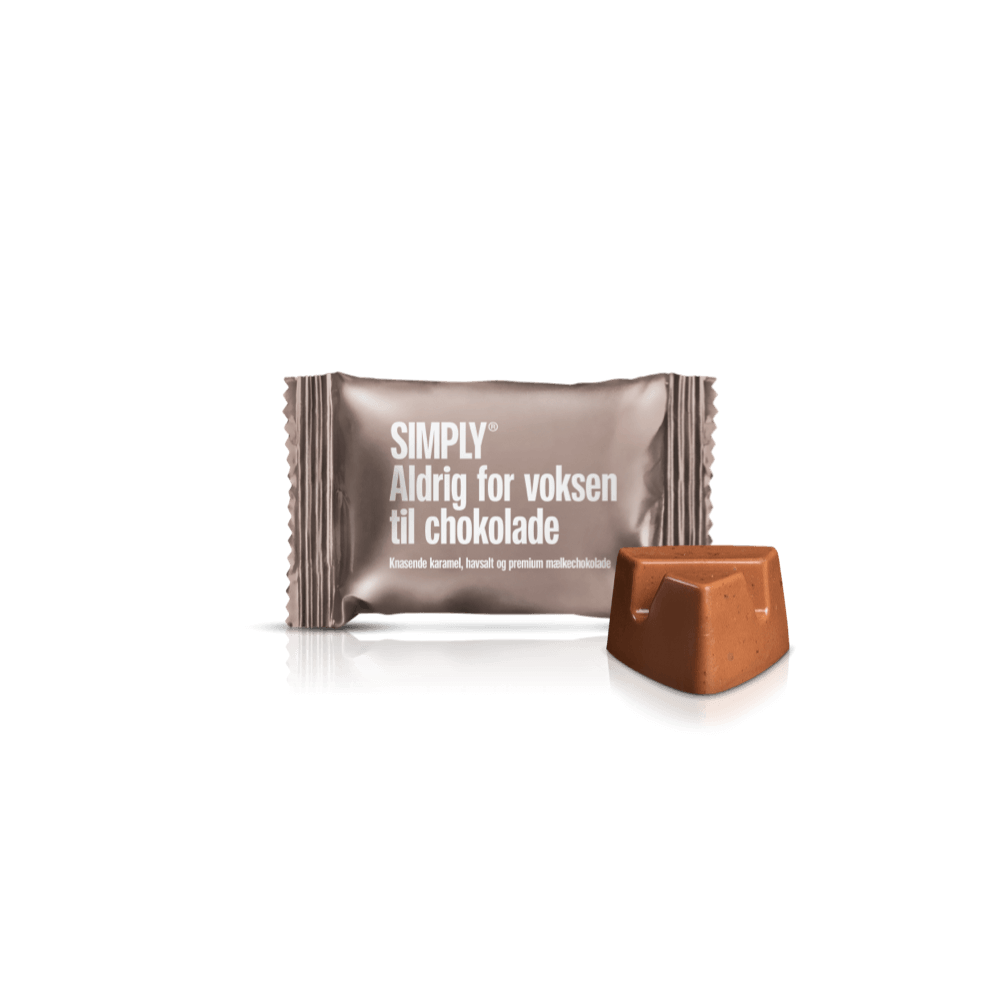Konfirmand Crispy Carrie - 75 stk. box | Knasende karamel, havsalt og mælkechokolade