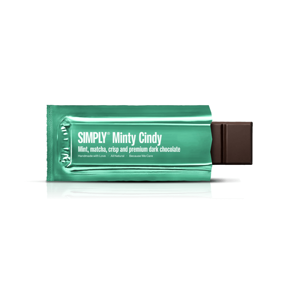 Simply® Minty Cindy | Mint, matcha the, crisp og premium mørk chokolade