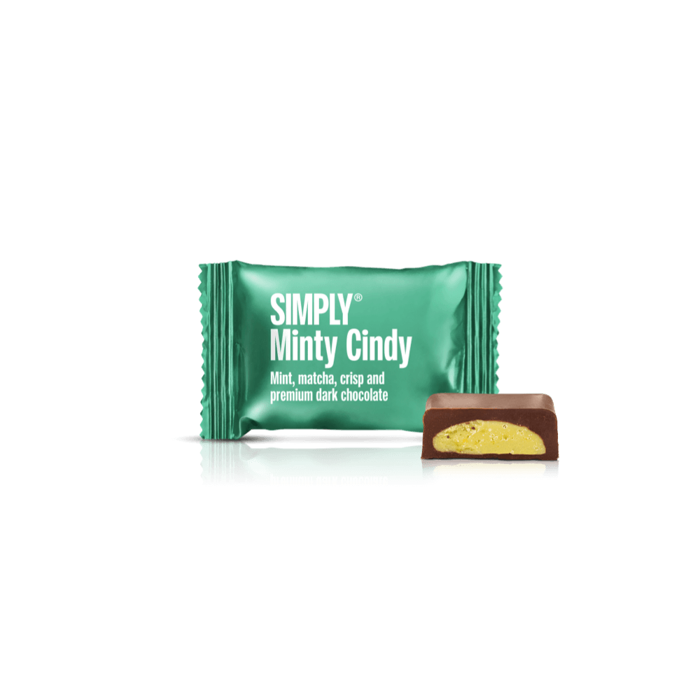 Minty Cindy - Cube med bites | Mint, matcha the, crisp og mørk chokolade