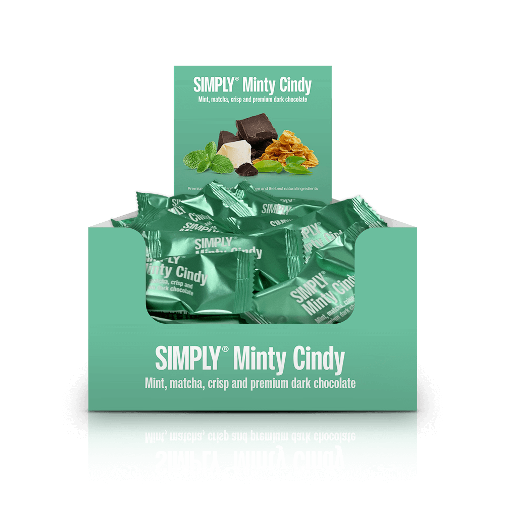 Simply® Minty Cindy - 75 Bites | Mint, matcha the, crisp og premium mørk chokolade