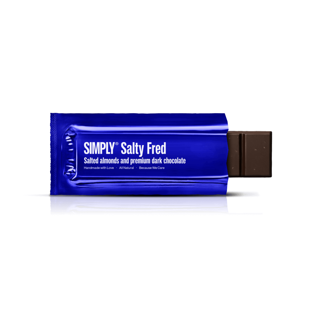 Simply® Salty Fred | Saltede mandler og premium mørk chokolade