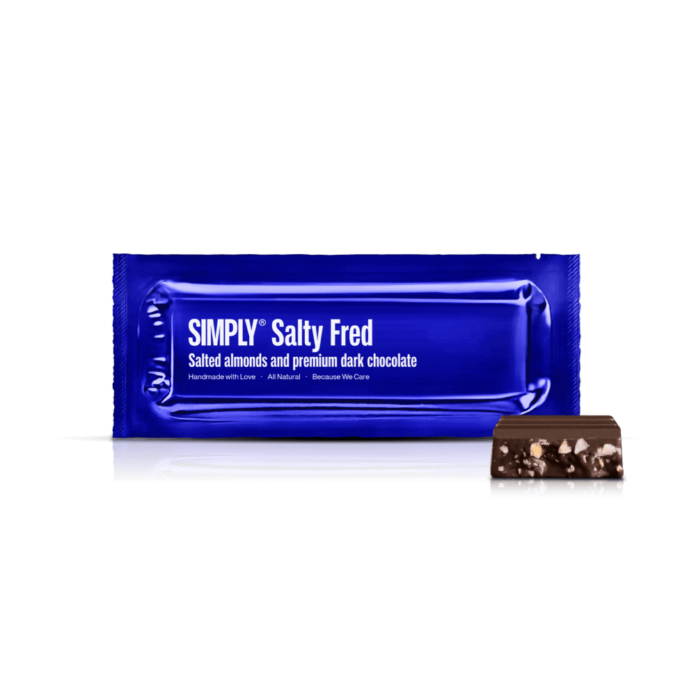 Simply® Salty Fred | Saltede mandler og premium mørk chokolade