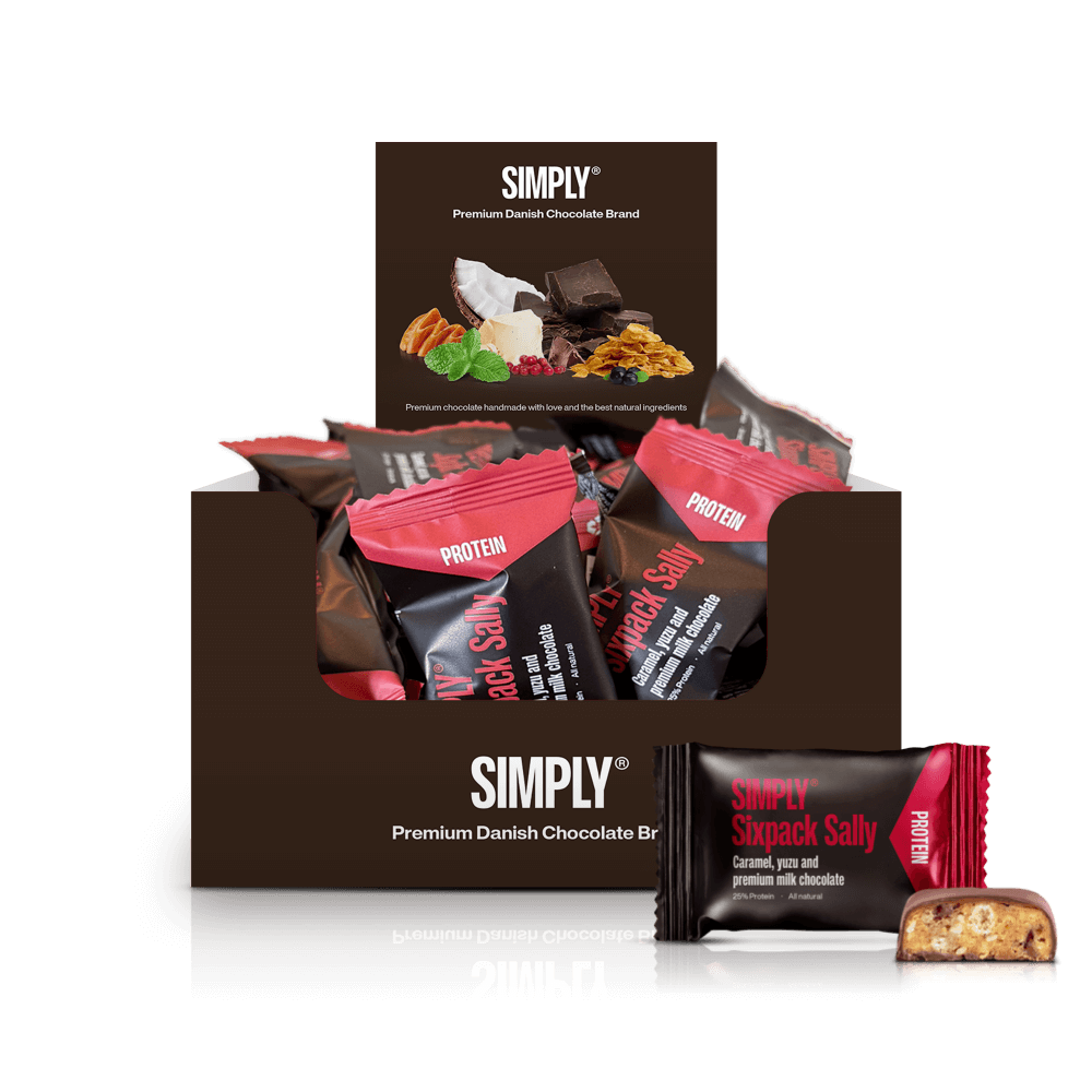 Chokolade Protein Bites kasse 75 stk - Simply® Sixpack Sally