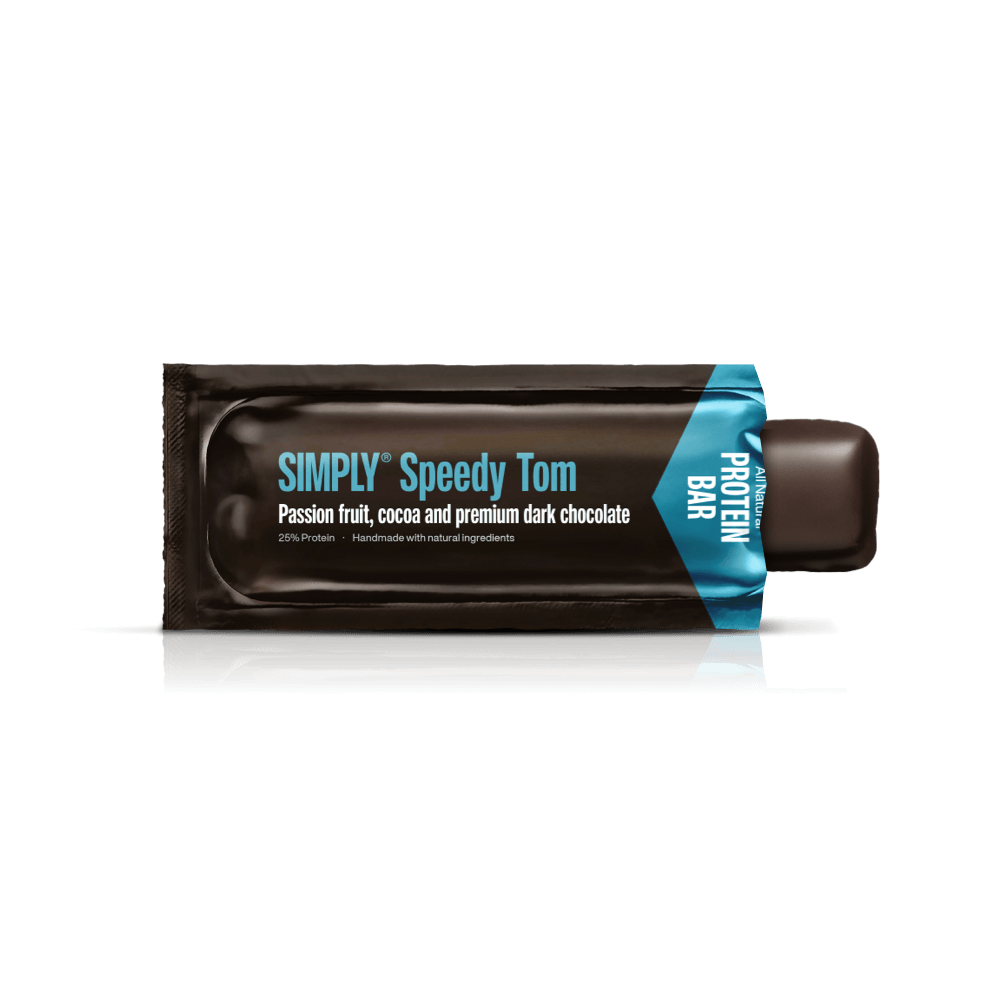 Simply® Speedy Tom Proteinbar | Acai, kakao, passionsfrugt og premium mørk chokolade