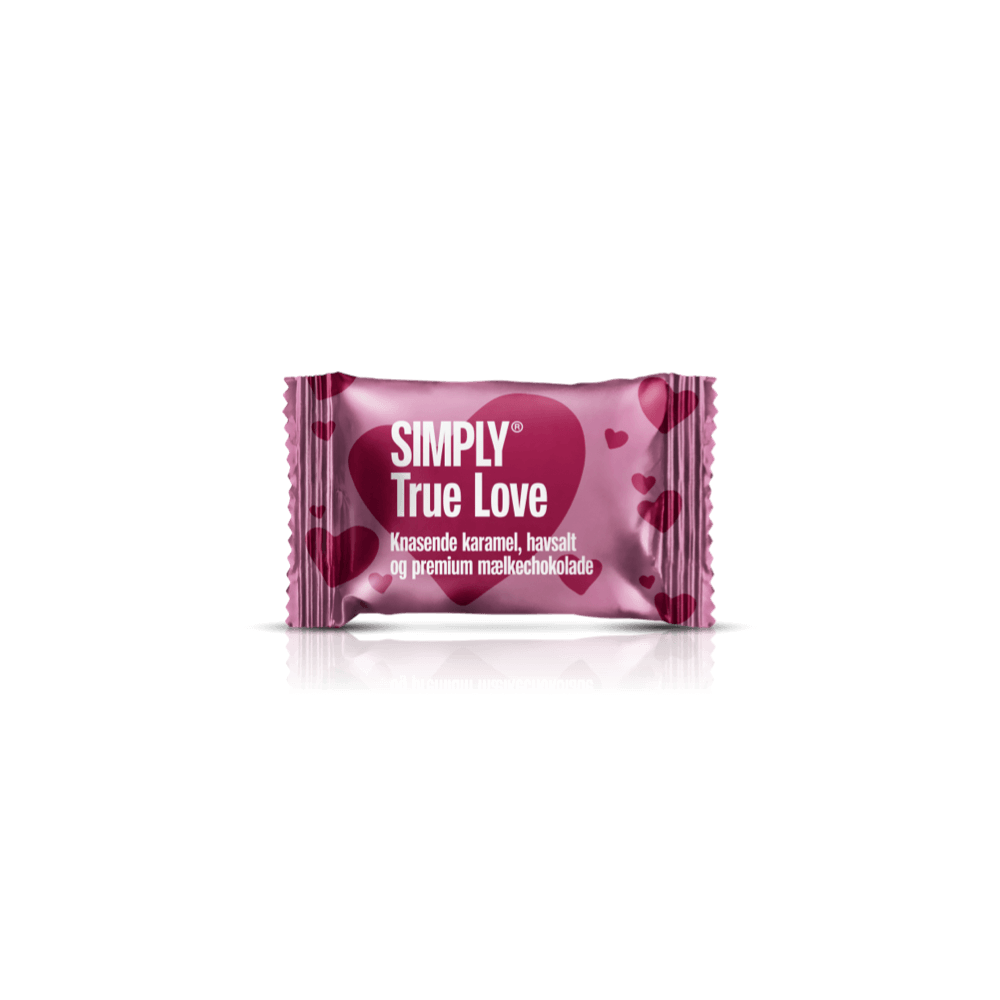 Simply® True Love - 75 Bites | Knasende karamel, havsalt og premium mælkechokolade