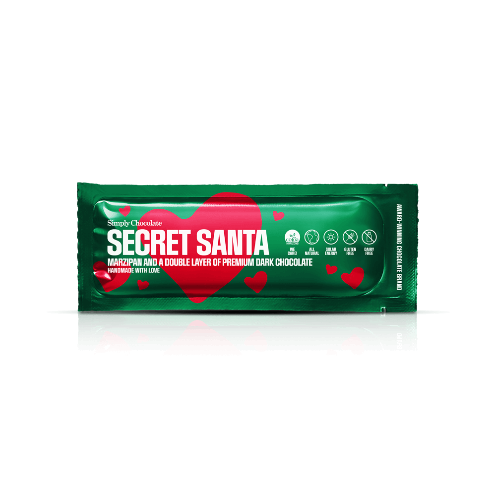 Simply® Secret Santa | Marcipan og et tykt lag mørk chokolade - Chocolate Bars - Simply®