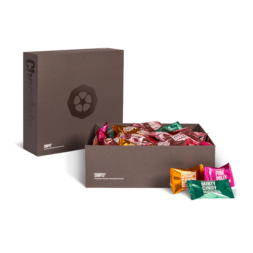 The Ultimate Box | Eksklusiv gaveæske med 80 stk. mix chokoladebites - Mors dag - Simply®