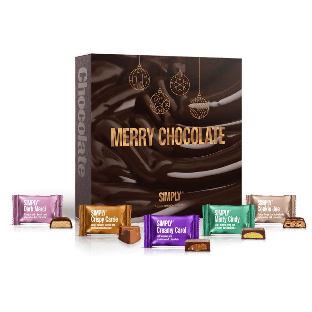 The Christmas Premium Box | Eksklusiv juleæske med 50 stk. mix chokoladebites - Premium Boxes - Simply®